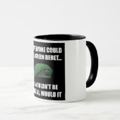 béret vert Mug (Devant droit)