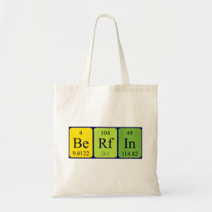 Berfin periodieke table name canvas tas