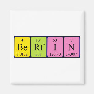 Berfin periodieke table name magnet magneet