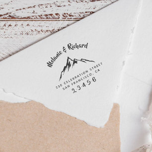 Berg Aangepaste trouwnamen & retouradres Rubberstempel