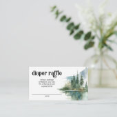 Berg Avontuur Bos Groene Luier Raffle Informatiekaartje (Staand voorkant)