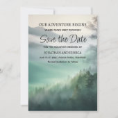 Berg Avontuur Bruiloft Foto Bewaar Datum Save The Date (Voorkant)