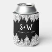 Berg Bestemming eenvoudige minimale bruiloft Blikjeskoeler (Blikje Achterkant)