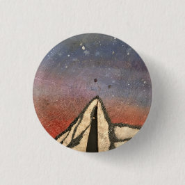 Berg bij nacht ronde button 3,2 cm