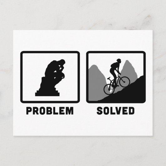 Berg Biking Briefkaart (Voorkant)