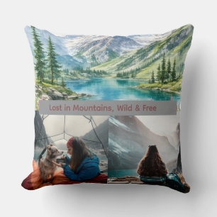Berg Bliss Momenten Esthetisch Meisje Foto Op Maat Kussen