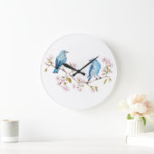 Berg Bluebird op Sakura Branch Grote Klok (Huis)