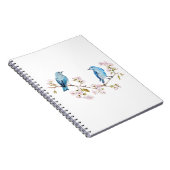 Berg Bluebird op Sakura Branch Notitieboek (Rechterzijde)