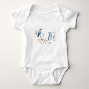 Berg Bluebird op Sakura Branch Romper