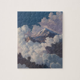 Berg boven de wolken legpuzzel