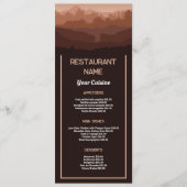 Berg Bruin, Restaurant Slimline Menu (Voorkant)