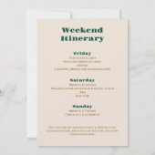 Berg Camping Bachelorette Weekend Kaart (Achterkant)