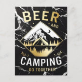 Berg Camping & Bier Briefkaart (Voorkant)