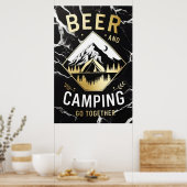 Berg Camping & Bier Poster (Keuken)