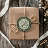 Berg Camping Weekend Bachelorette Ronde Sticker