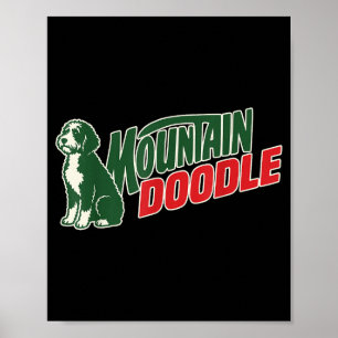Berg doodle hond liefhebbers vintage retro outdoor poster