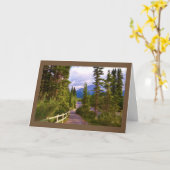 Berg en het Lege Wenskaart van Bomen Kaart (Gele Bloem)