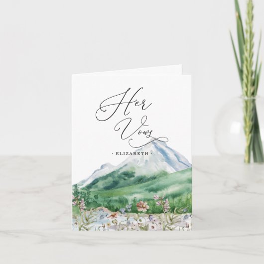 berg | Haar bruiloft gelooft Keepsake Kaart (Voorkant)