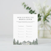 Berg Hoe oud waren de bruid en bruidegom spel (Staand voorkant)