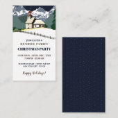 Berg kerk, kerstfeest, Ticket-uitnodiging Informatiekaartje (Voorkant / Achterkant)