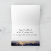 Berg kerstster feestdagen kaart (Binnen)