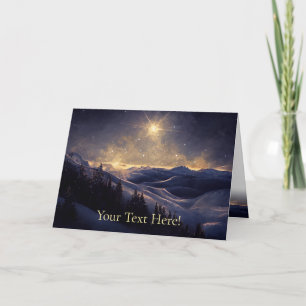 Berg kerstster feestdagen kaart
