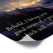 Berg kerstster poster (Hoek)