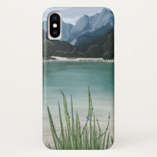 Berg met meerontwerp iPhone x hoesje