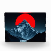 Berg met rode maan fotoblokken (Voorkant)