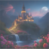 Berg Middernacht Kasteel Vier Sticker (Voorkant)