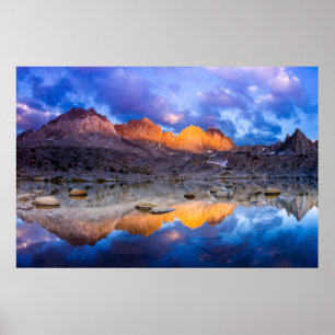 Berg reflectie, Californië Poster