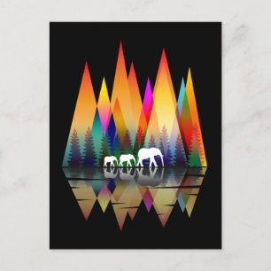 BERG REGENBOOG OLIFANT BRIEFKAART