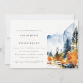 Berg Rivier Herfst Landschap Weekend Feestje Kaart (Voorkant)