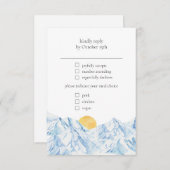 Berg Rustieke Aquarel RSVP (Voorkant / Achterkant)