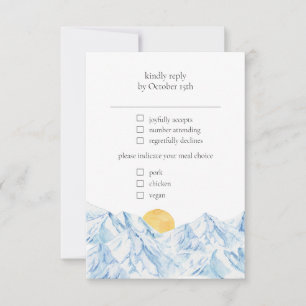 Berg Rustieke Aquarel RSVP Kaartje