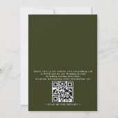 Berg Rustieke Bos Budget QR Code Bruiloft Kaart (Achterkant)