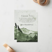 Berg Sympathie Begrafenis Dank je wel Notitiekaartje (Voorkant / Achterkant in situ)