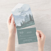 Berg thema bruiloft uitnodiging (Afscheurbaar)