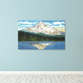 Berg Uitzicht van het Lost Lake Canvas Afdruk (Insitu (Houten vloer))