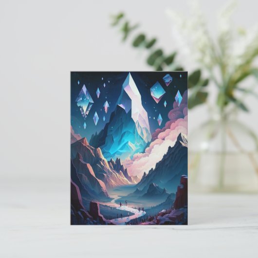 Berg van het Briefkaart van het landschap Crystal (Staand voorkant)