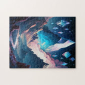 Berg van het landschap Crystal Fantasy Jigzaag Puz Legpuzzel (Horizontaal)