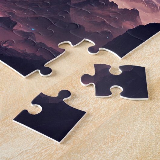 Berg van het landschap Crystal Fantasy Legpuzzel (Zijkant)
