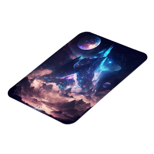 Berg van het landschap Crystal Fantasy Magneet (Linkerzijde)