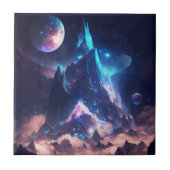 Berg van het landschap Crystal Fantasy Tegeltje (Voorkant)