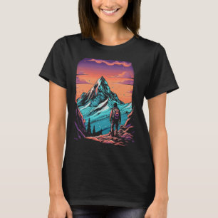 Berg Wandelen Zonsondergang T-shirt