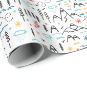 Berg Wandelpatroon Cadeaupapier (Rol Hoek)