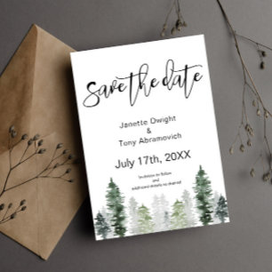 Berg Winter Save the date Uitnodiging