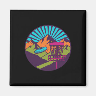 Berg zonsondergang Disc Golf Basket Vliegende Schi Magneet