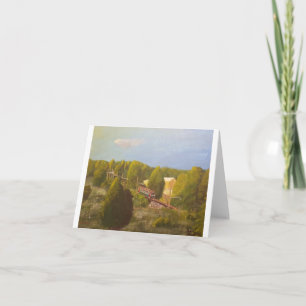 Berg Zonsopgang In werking gestelde" Notecard de Kaart