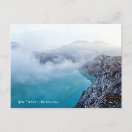 Berg Zwavel Krater Blauwe Vijver Mist Briefkaart